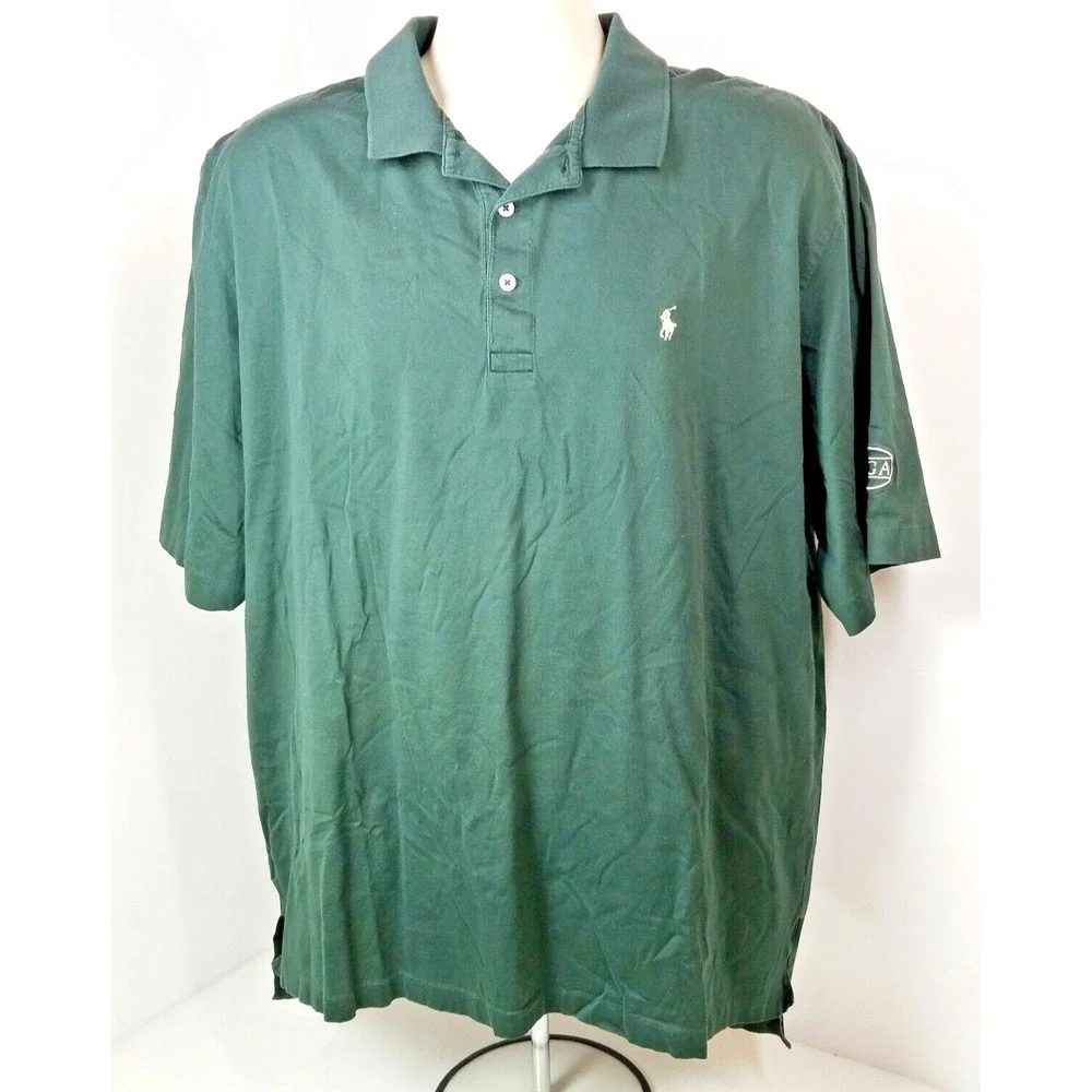 POLO GOLF Ralph Lauren Men's XL Shirt Green Short Sleeve AJGA